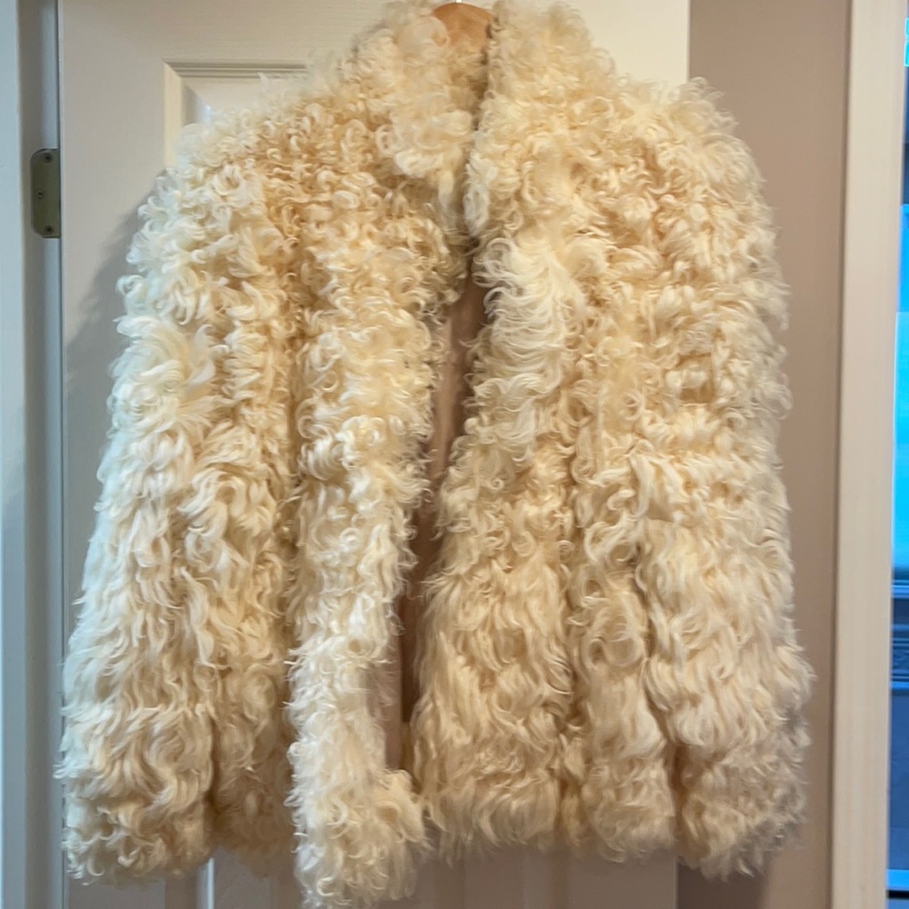 1970's inspired Mongolian lamb shag jacket...think almost famous!